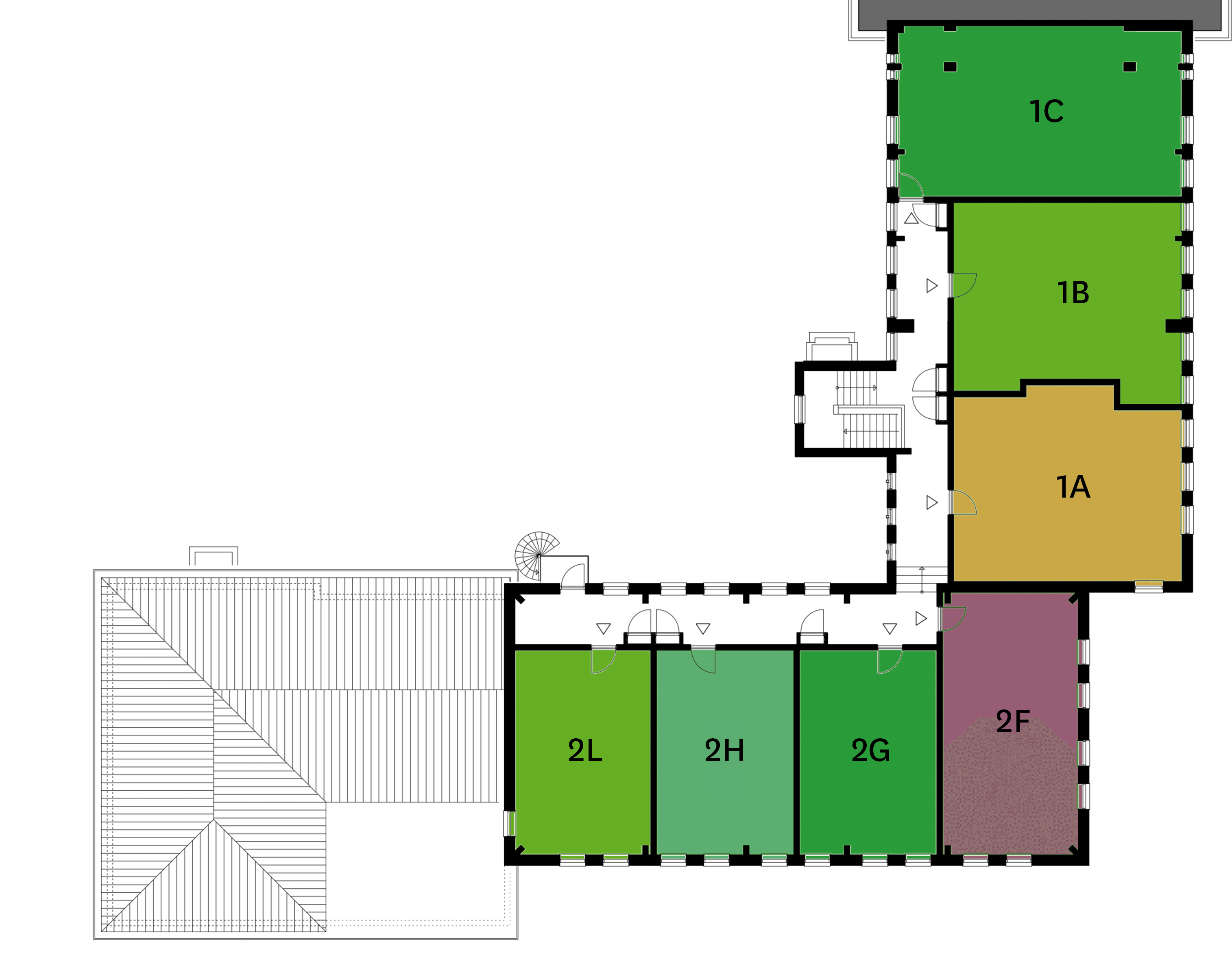 1e verdieping fase 5 plattegrond